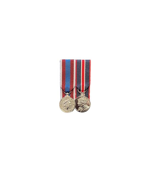 Court Mounted Miniature Medal Set, Platinum Jubilee and Kings Coronation