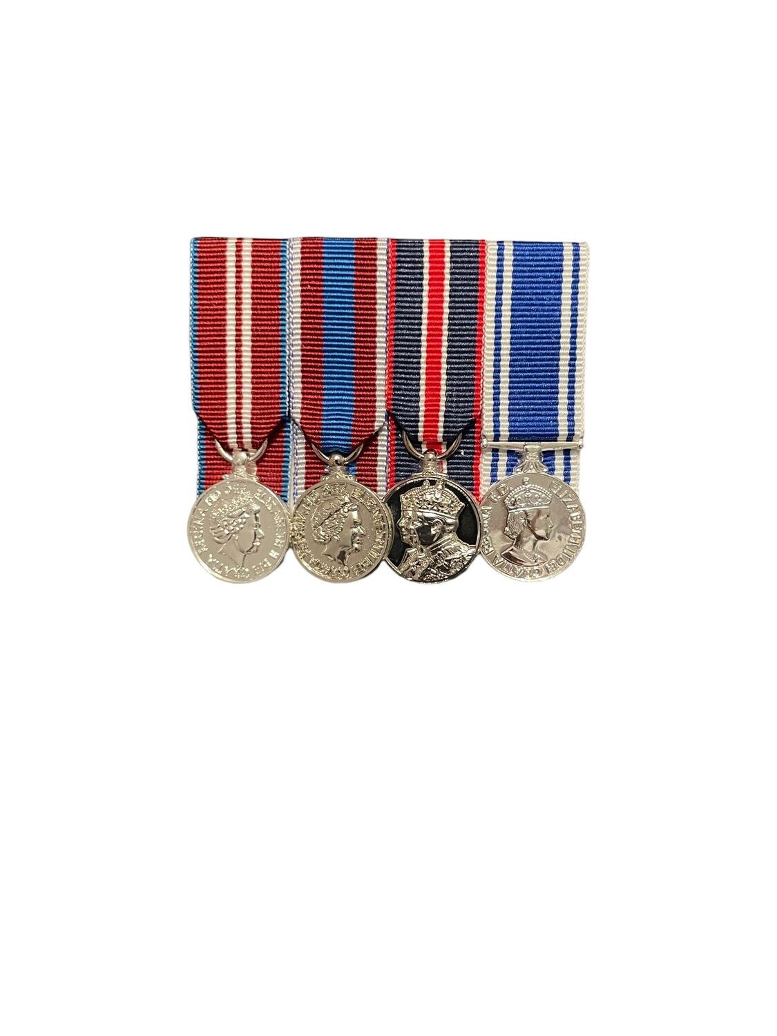Court Mounted Miniature Medal Set, Diamond and Platinum Jubilees, Kings coronation, Police LSGC
