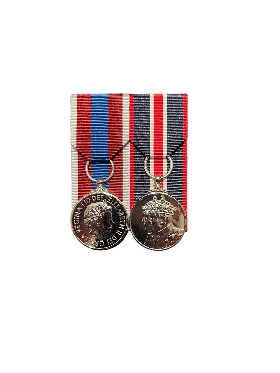 Court Mounted  Medal Set, Platinum Jubilee and Kings Coronation full size replicas