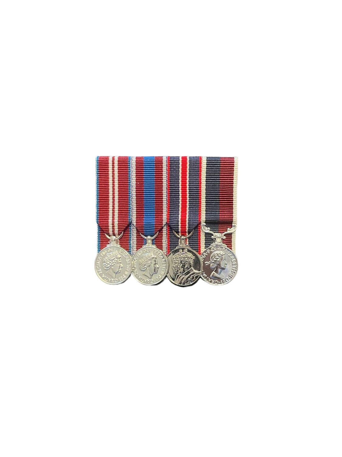 Court Mounted Miniature Medal Set, Diamond, Platinum Jubilees & King Coronation & RAF LSGC