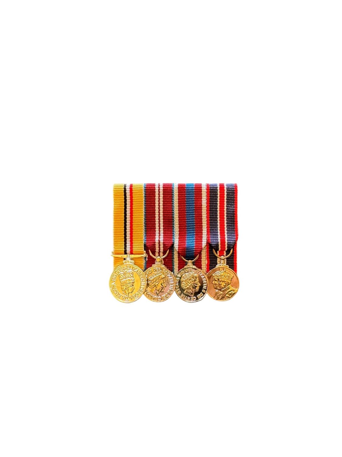 Court Mounted Miniature Medal Set, Telic, Diamond and Platinum Jubilees, Kings coronation