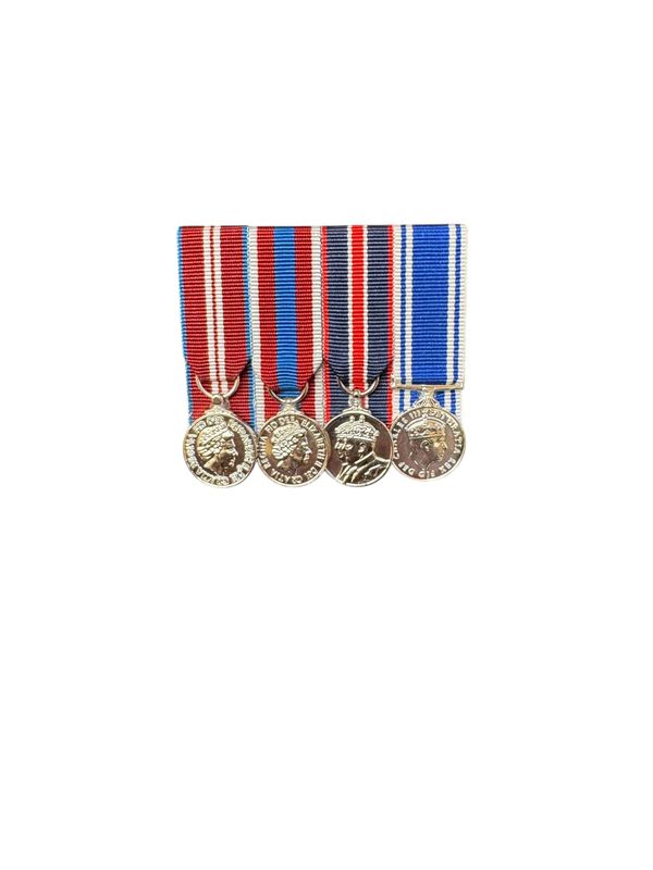 Court Mounted Miniature Medal Set, Golden, Diamond, Platinum Jubilee & Police LSGC King Charles CIIR