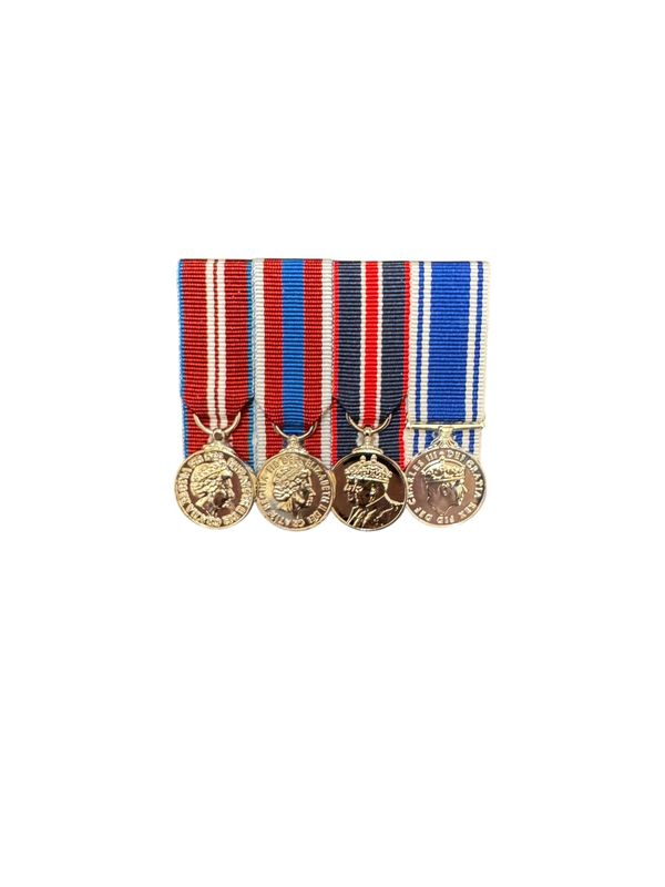Court Mounted Miniature Medal Set, Diamond and Platinum Jubilees, Kings coronation, Police LSGC CIIIR
