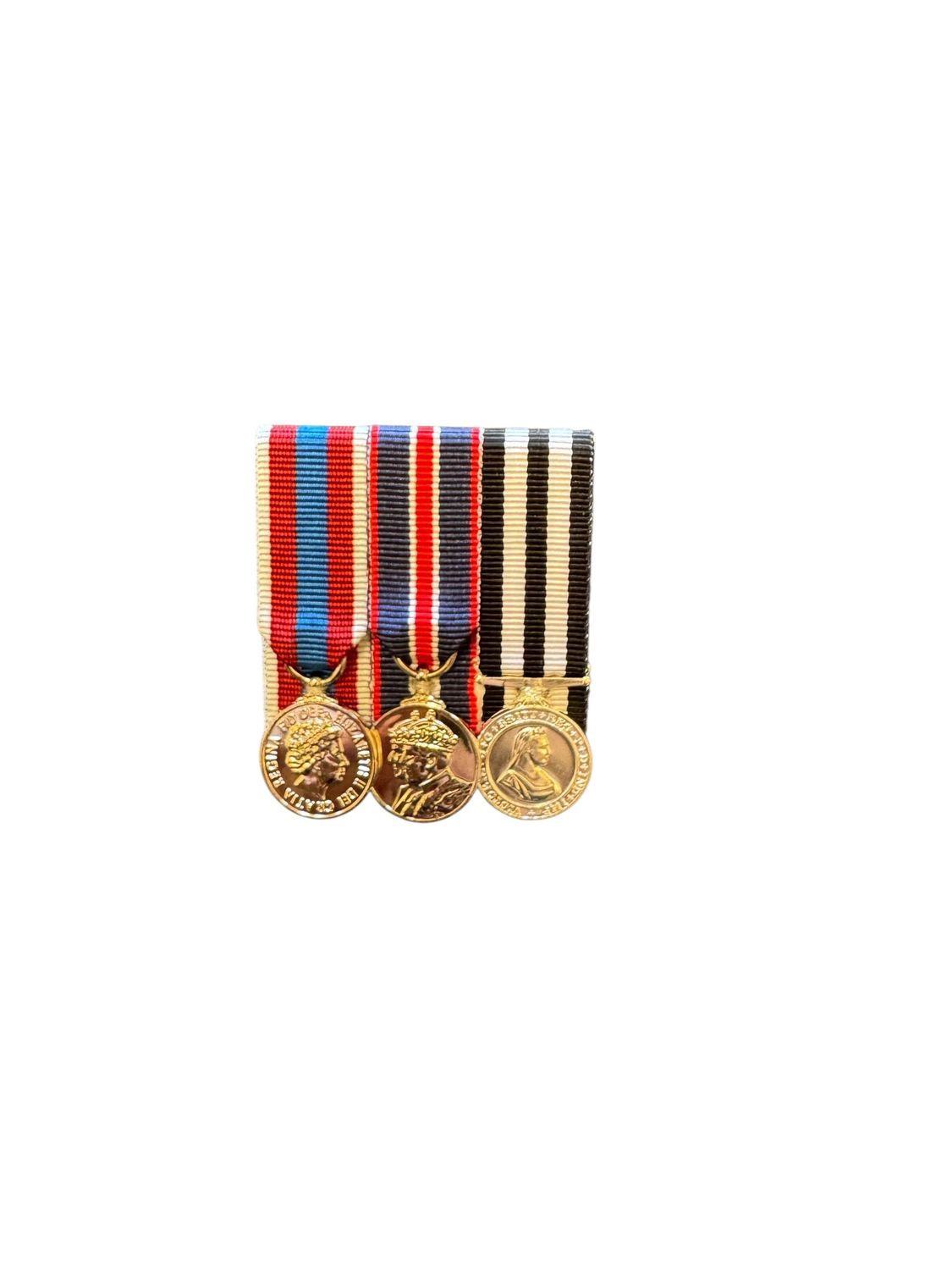 Court Mounted Miniature Medal Set, Platinum Jubilee, Kings coronation, St John Service medal