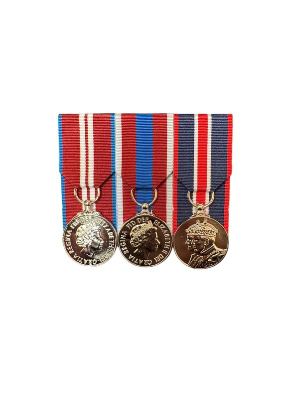 Court Mounted  Medal Set, Diamond, Platinum Jubilee and Kings Coronation full size replicas