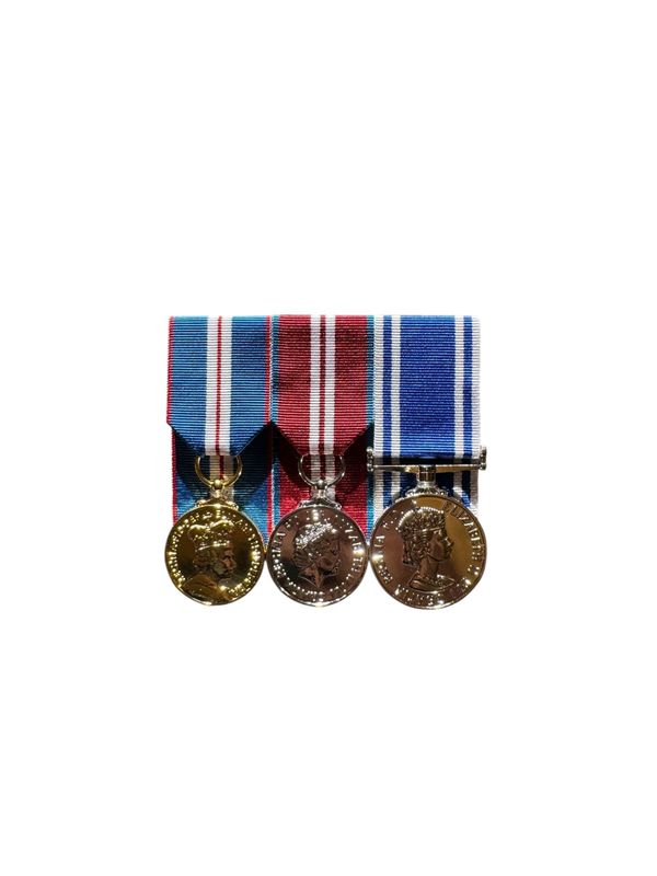 Court Mounted  Medal Set, Gold, Diamond Jubilee with Police LSGC EIIR full size replicas