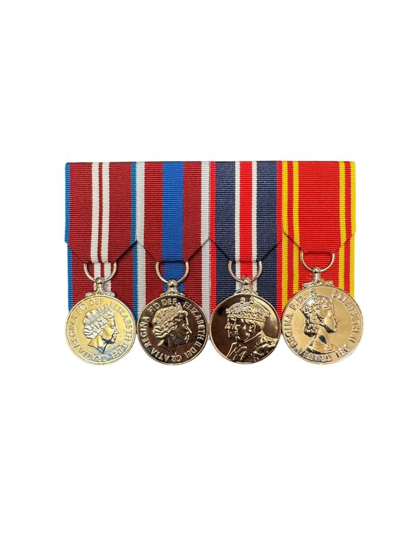 Court Mounted  Medal Set, Diamond, Platinum Jubilee, Kings Coronation and FIRE LSGC EIIR full size replicas