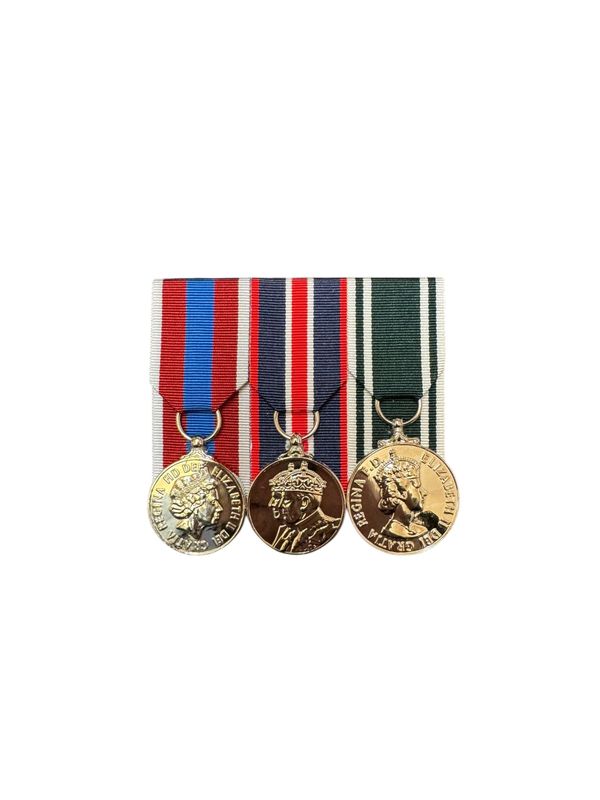 Court Mounted  Medal Set, Platinum Jubilee, Kings Coronation and Ambulance LSGC EIIR full size replicas