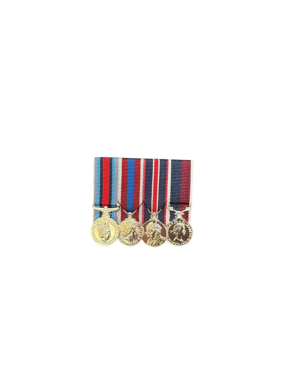 Court Mounted Miniature Medal Set, Shader, Platinum Jubilee & King Coronation & RAF LSGC