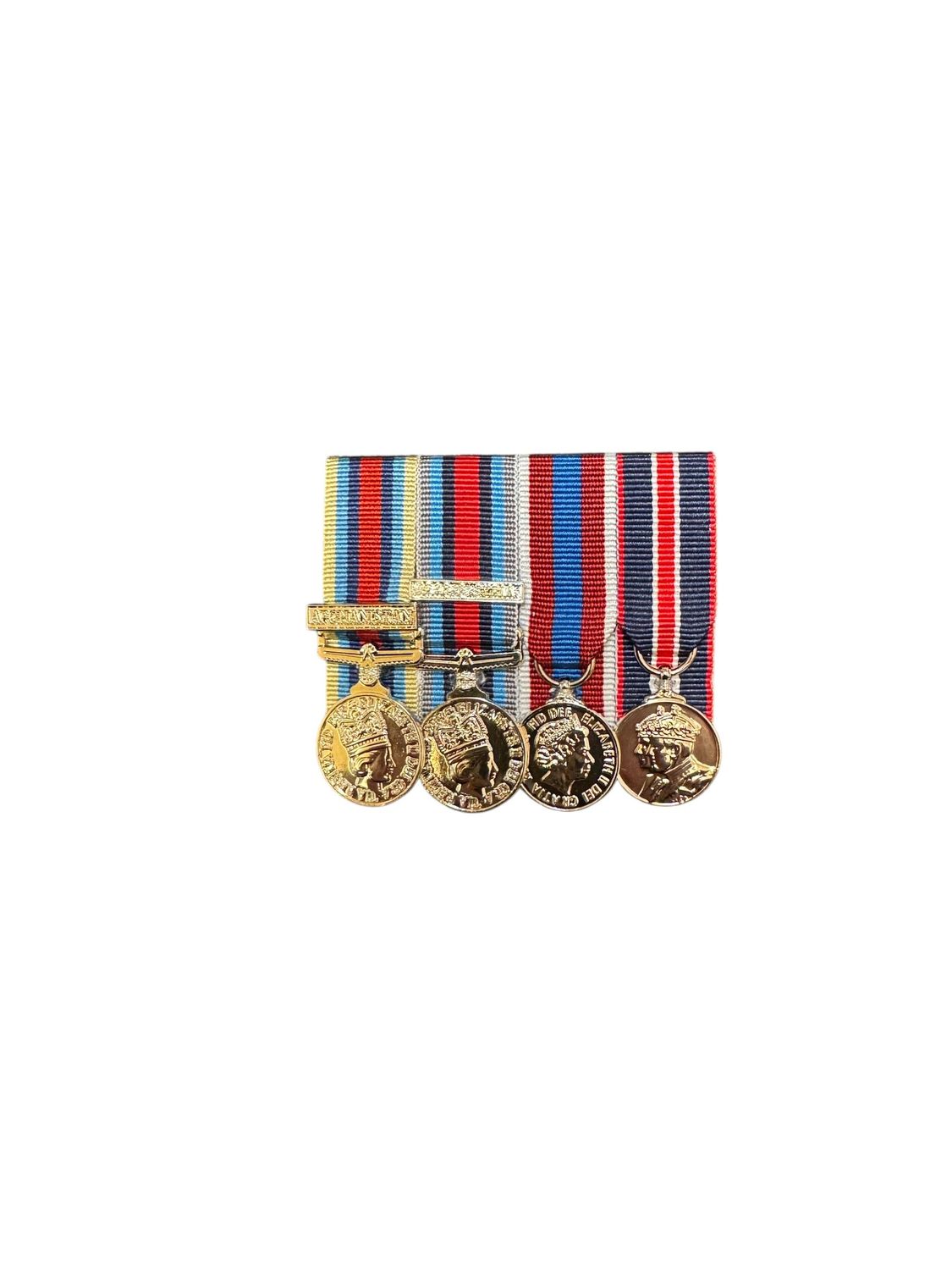 Court Mounted Miniature Medal Set, Afghanistan, Shader, Platinum Jubilee, Kings coronation