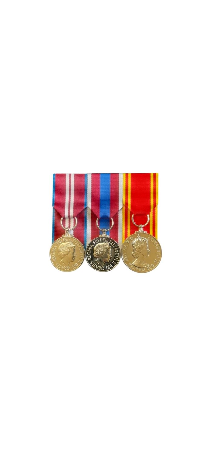 Court Mounted  Medal Set, Diamond, Platinum Jubilee and FIRE LSGC EIIR full size replicas