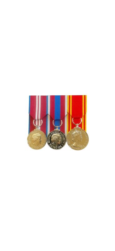 Court Mounted  Medal Set, Diamond, Platinum Jubilee and FIRE LSGC EIIR full size replicas