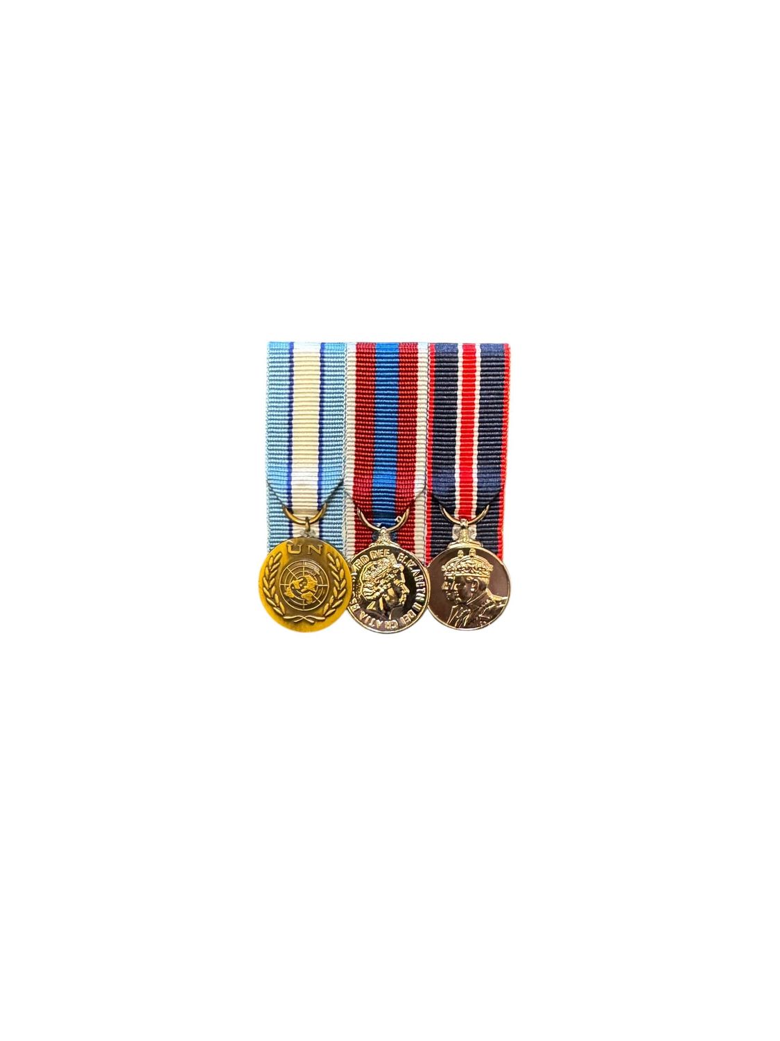 Court Mounted Miniature Medal Set, Cyprus UN, Platinum Jubilee, Kings coronation,