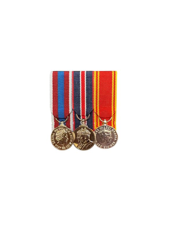 Court Mounted Miniature Medal Set, Platinum Jubilee, Kings coronation, Fire LSGC CIIIR Court Mounted Miniature Medal Set, Platinum Jubilee, Kings coronation, Fire LSGC CIIIR