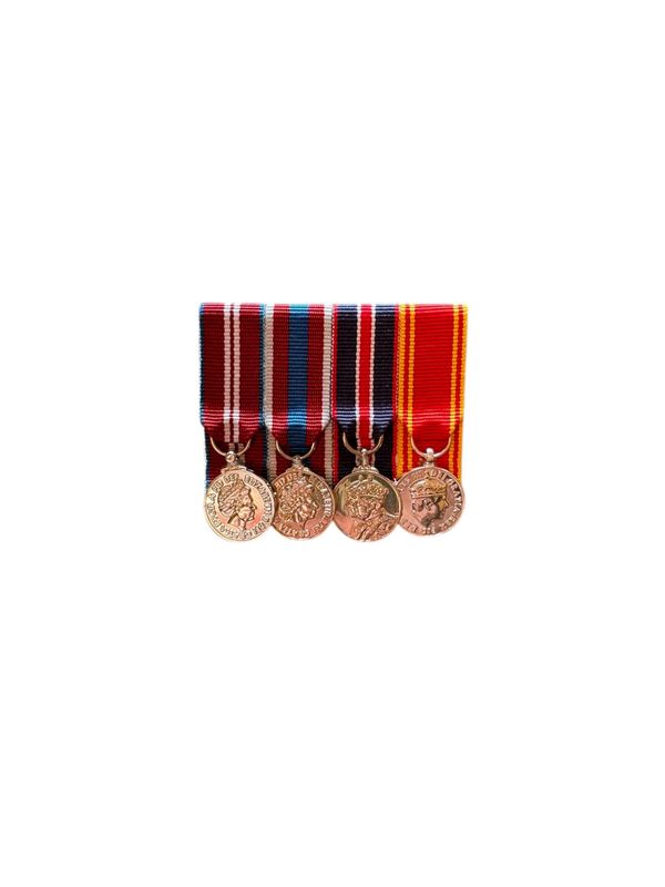 Court Mounted Miniature Medal Set, Diamond & Platinum Jubilee, Kings coronation, Fire LSGC CIIIR Court Mounted Miniature Medal Set, Diamond & Platinum Jubilee, Kings coronation, Fire LSGC CIIIR
