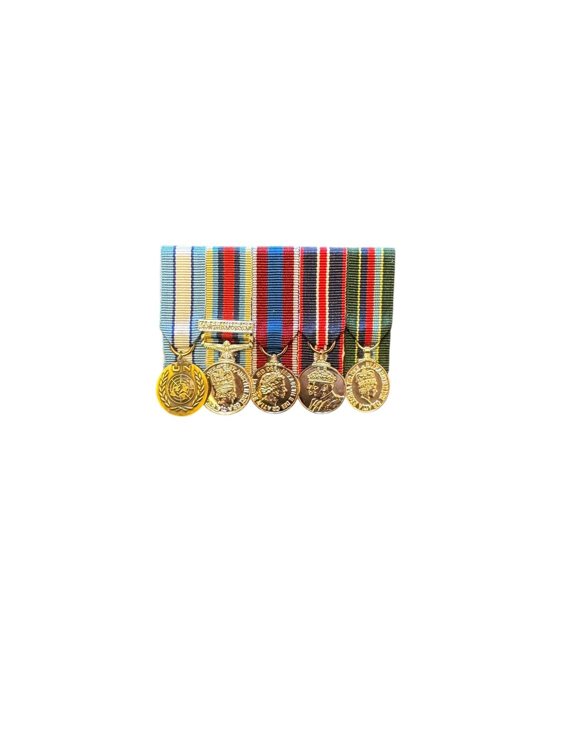 Court Mounted Miniature Medal Set, Cyprus, Afghanistan, Platinum Jubilee, Kings coronation, VRSM EIIR
