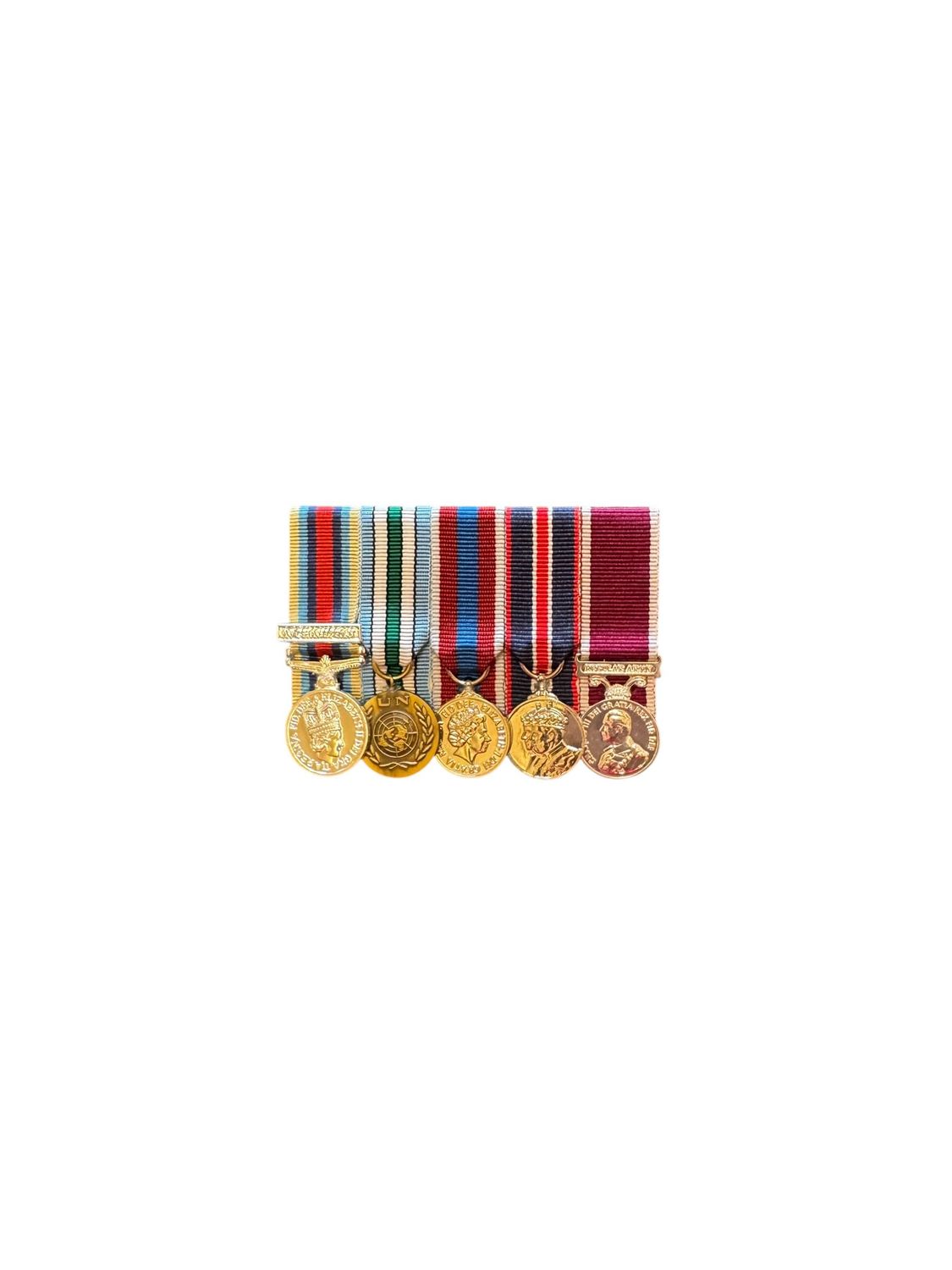 Court Mounted Miniature Medal Set, Afghanistan, South Sudan UN, Platinum Jubilee, Kings coronation, Army LSGC CIIIR