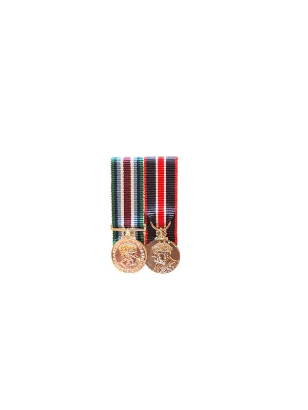 Court Mounted Miniature Medal Set, Wider Service Medal and kings coronation medals Court Mounted Miniature Medal Set, Wider Service Medal and kings coronation medals