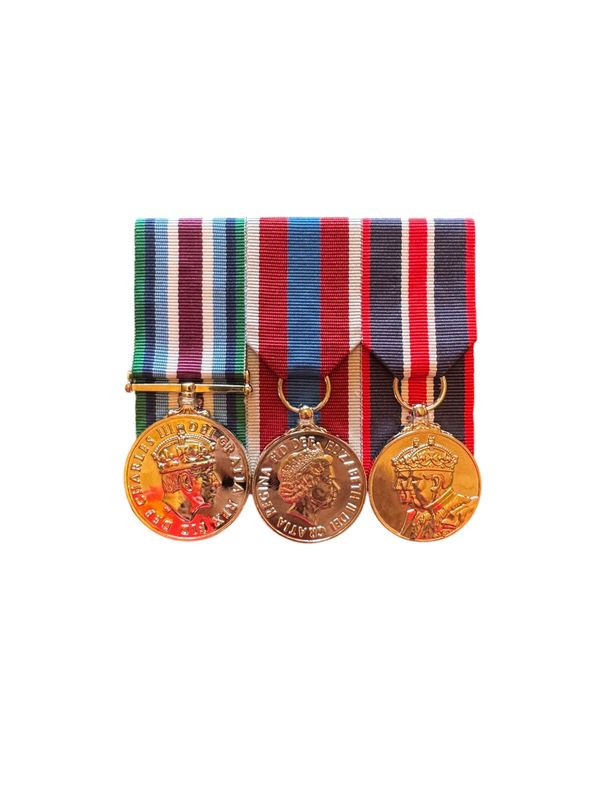 Court Mounted  Medal Set, Wider Service Medal, Platinum Jubilee and Kings Coronation full size replicas