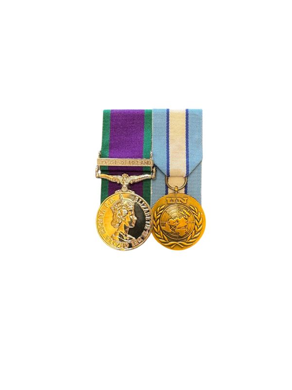 Court Mounted  Medal Set, GSM Northern Ireland and UN Cyprus full size replicas