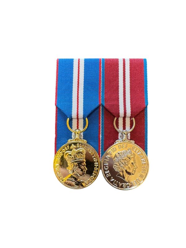 Court Mounted  Medal Set, Golden and Diamond Jubilee full size replicas