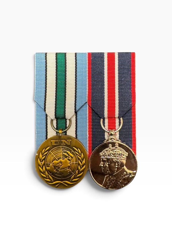 Court Mounted  Medal Set, UN South Sudan and Kings Coronation full size replicas
