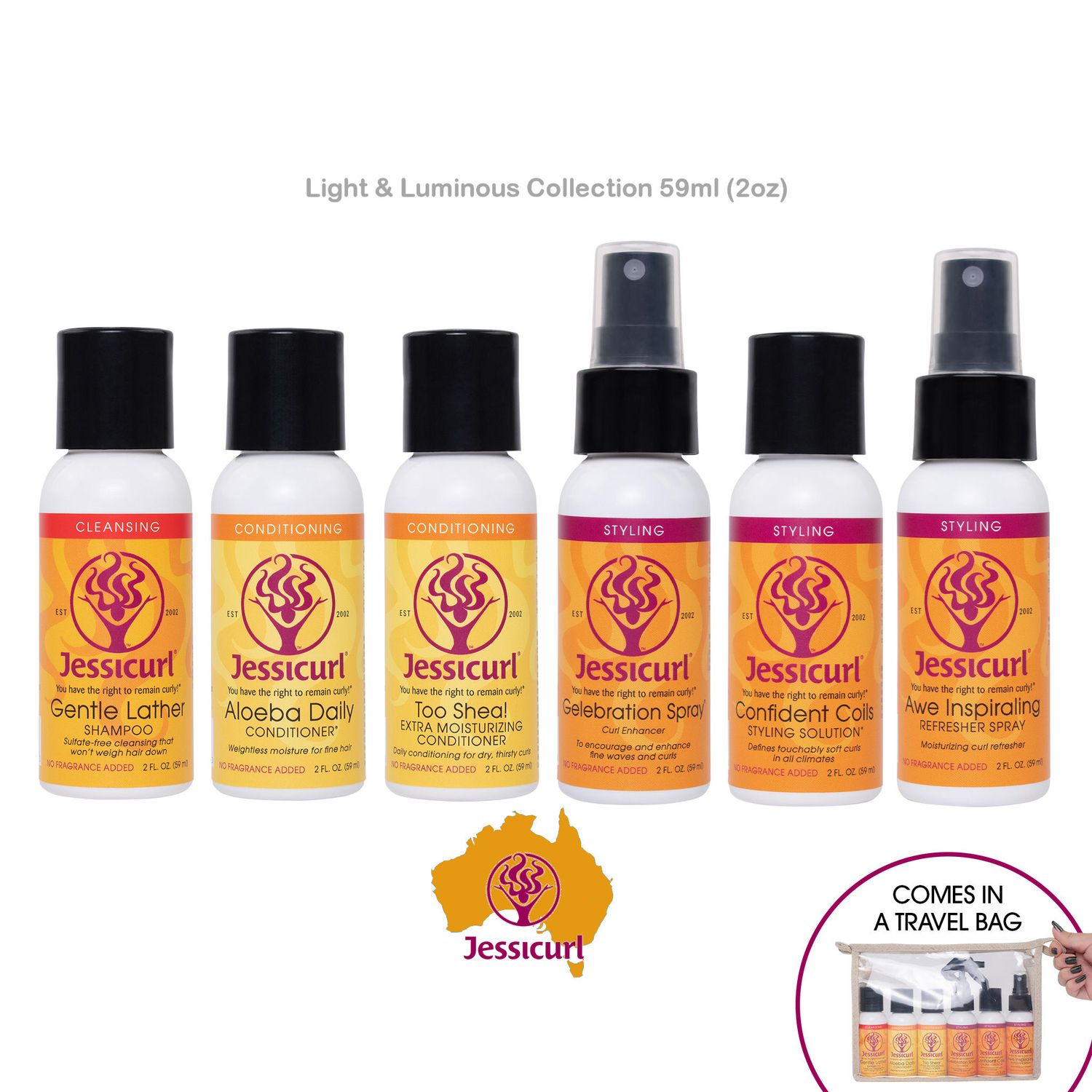Jessicurl Light &amp; Luminous Collection No Fragrance Added 59ml (2oz)