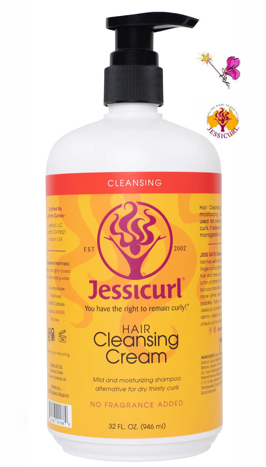 Jessicurl Hair Cleansing Cream   946ml (32oz)