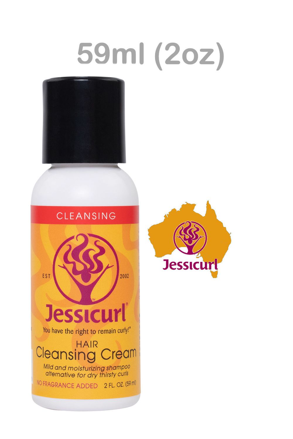 Jessicurl Hair Cleansing Cream No Fragrance Added  59ml (2oz)