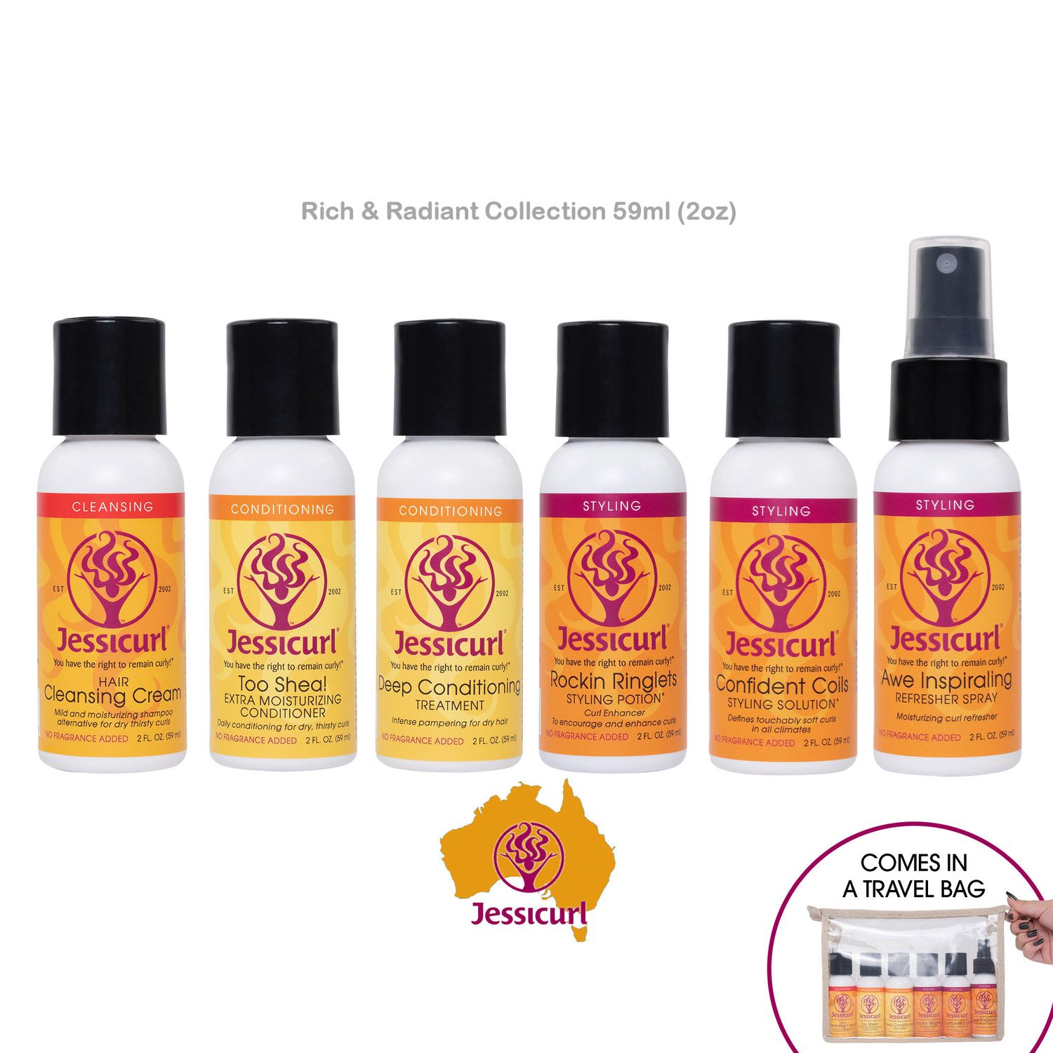 Jessicurl Rich &amp; Radiant Collection No Fragrance Added  59ml (2oz)