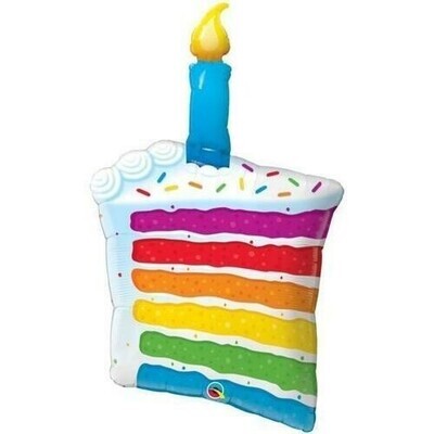 Rainbow Cake Birthday Slice (not inflated)