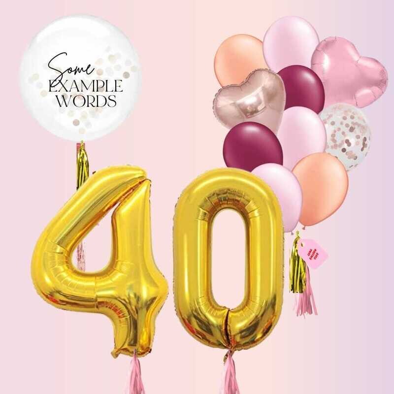 Number Balloons + Bubble + Mixed Bunch Set Number Balloons + Bubble + Mixed Bunch Set
