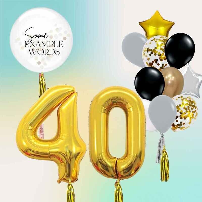 Number Balloons + Bubble + Mixed Bunch Set