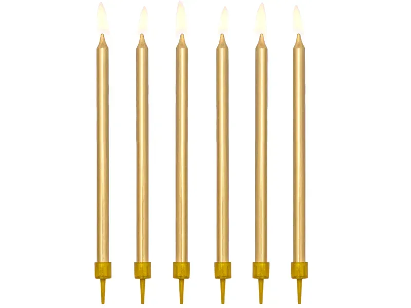 Birthday Candles Metallic Gold