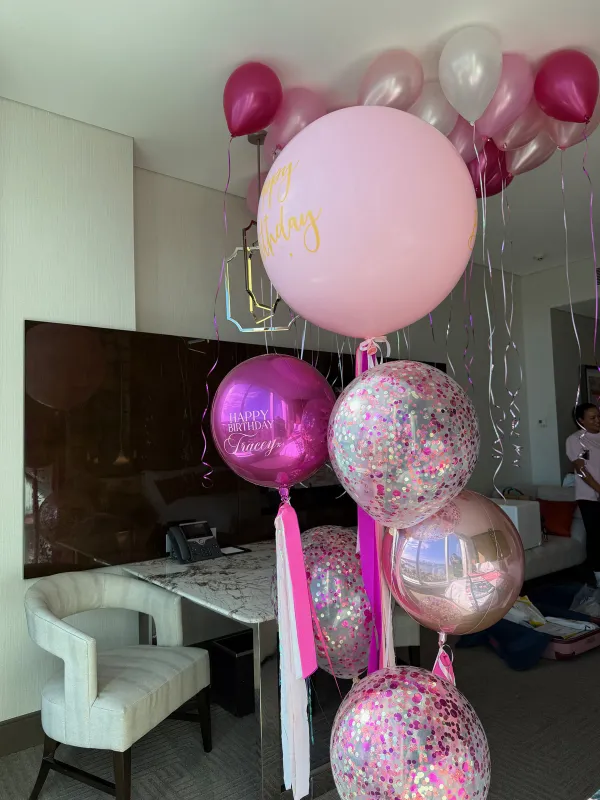 Illume Jumbo Happy Birthday Pink Latex Balloon