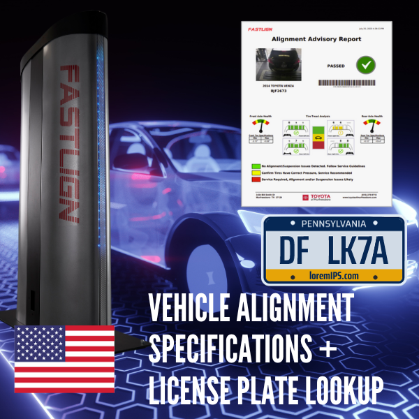 FASTLIGN Alignment Specification &amp; License Plate Lookup - Annual
