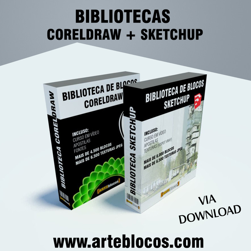 COMBO: Biblioteca de blocos para Coreldraw e Sketchup