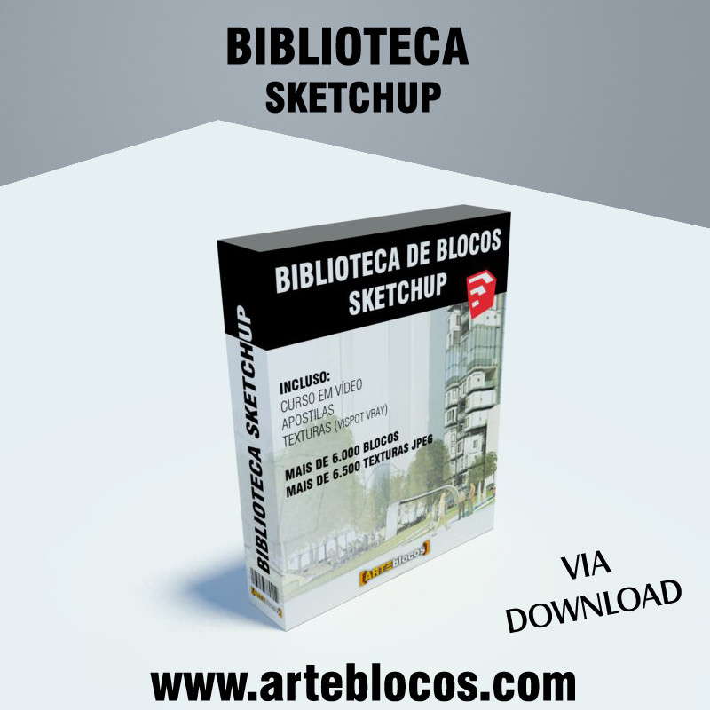 Biblioteca de blocos para Sketchup