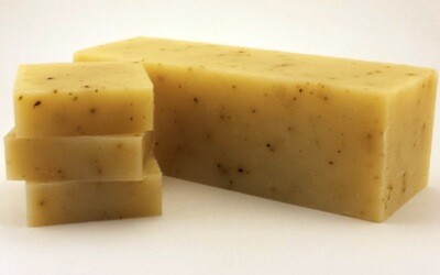 Goat’s Milk and Eucalyptus Soap with Lavender as Fragrance, Peppermint, and Ground Oatmeal 