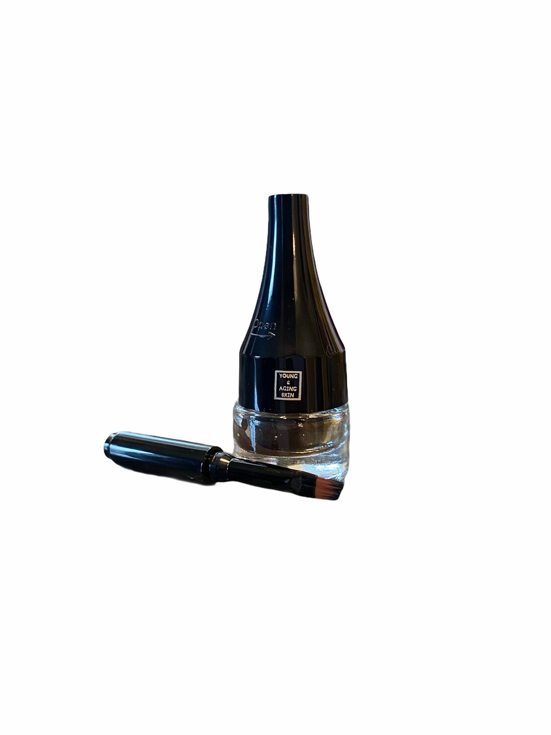 Eyebrow &amp; Eyeliner Cream With Brush In DARK BROWN