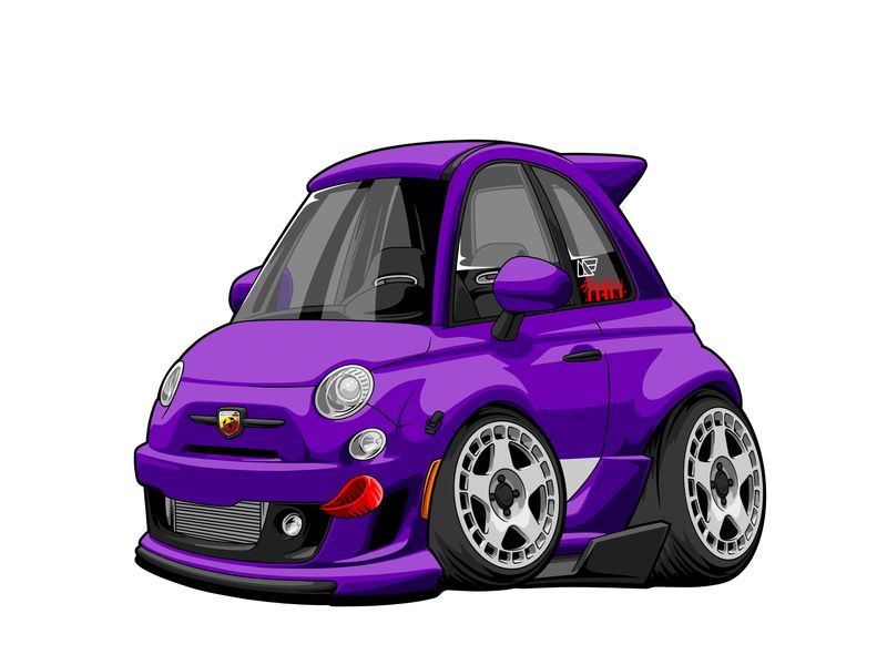 Tooned Abarth Sticker