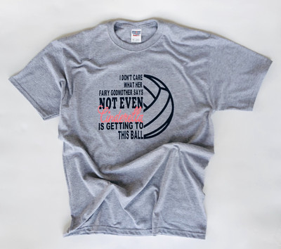 Volleyball &quot;Cinderella&quot; Tee (Heather Gray)