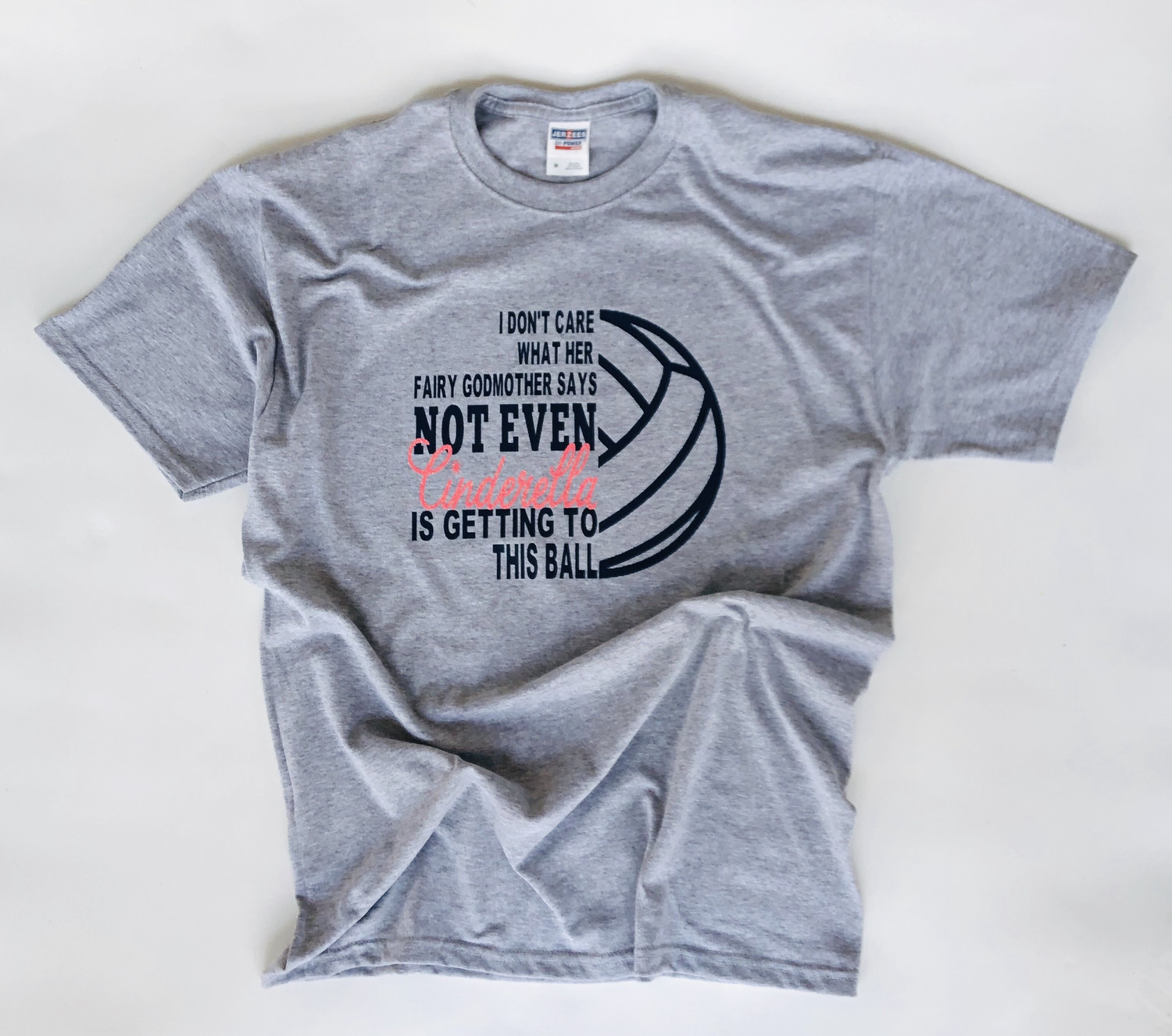 Volleyball &quot;Cinderella&quot; Tee (Heather Gray)