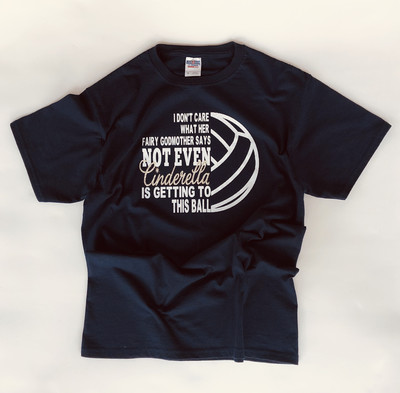 Volleyball &quot;Cinderella&quot; Tee (Navy Blue)