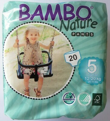 BAMBO NATURE ECOLOGICAL TRAINING PANTS SIZE 5 (12-20kg) 20X
