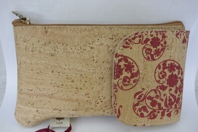 CORK WALLET WITH MOBILE PHONE POUCH