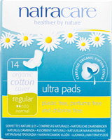 NATRACARE THIN PANTY LINERS WITH WINGS WITH ORGANIC COTTON 14X