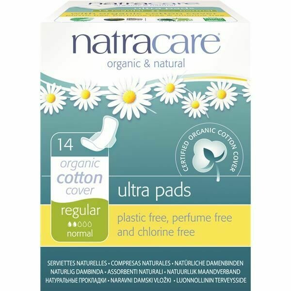 NATRACARE REGULAR PANTY LINERS WITH ORGANIC COTTON 14X