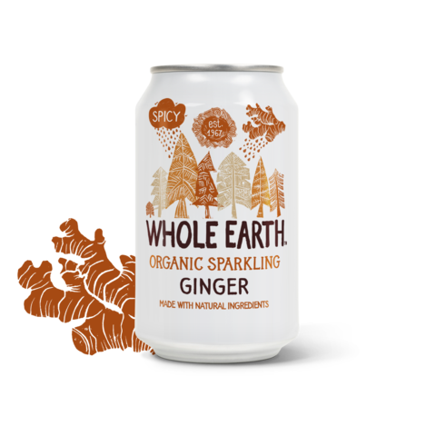WHOLE EARTH ORGANIC SPARKLING GINGER DRINK 330ml