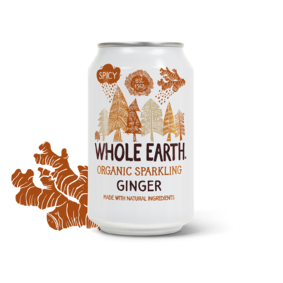 WHOLE EARTH ORGANIC SPARKLING GINGER DRINK 330ml